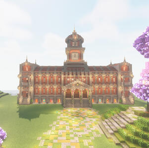 En el ayuntamiento están los buzones, los juzgados, una sala de reuniones y el despacho del alcalde. Situado más allá de la zona comercial.