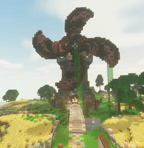 El molino es la zona central del servidor. Dentro de este encontrarás un Waystone desde el que podrás viajar a otros lugares como a la ubicación del Portal del Nether.